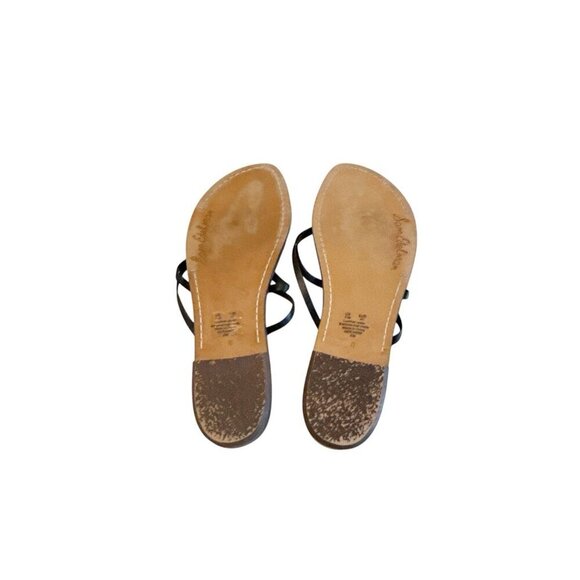 Sam Edelman Gerianne Brown Leather Flip Flops Thongs Slip Ons Summer Beach Sz 11 - Picture 3 of 5